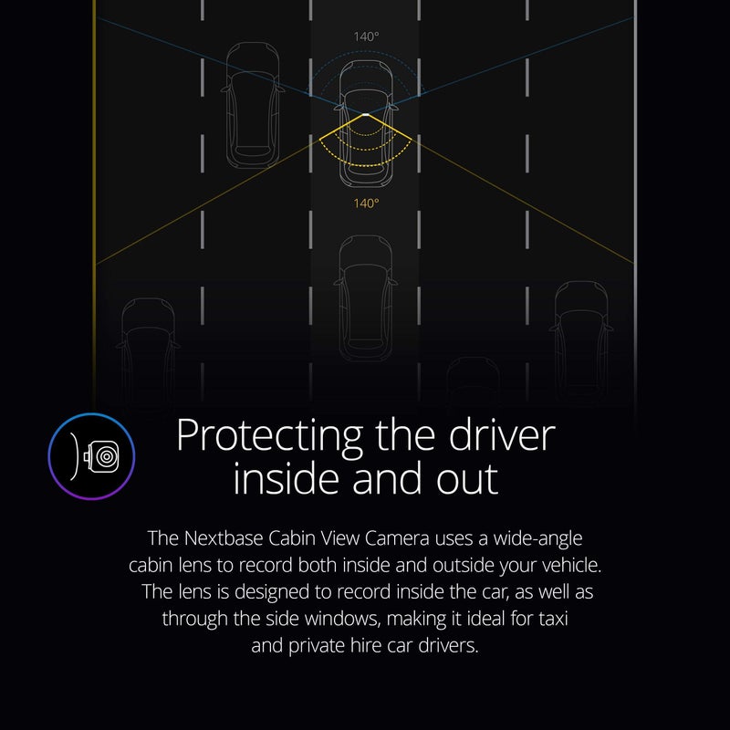 NEXT BASE Nextbase Series 2 Add-on Module Cameras â€“ 140 Degree Viewing Angle Cabin View Dash Camera for Commercial Use â€“ Compatible with Series 2 322GW, 422GW, 522GW and 622GW Dash Cam Models - Image 5